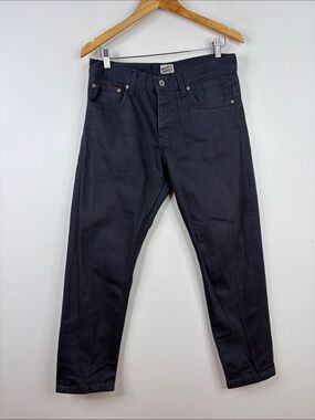 Naked & Famous Chino Pants Mens 32 x 27 Navy Blue Gray Selvedge Slim Guy
